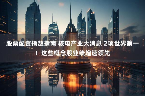 股票配资指数指南 核电产业大消息 2项世界第一！这些概念股业绩增速领先