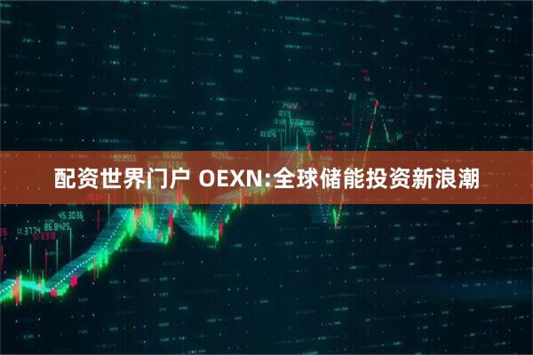 配资世界门户 OEXN:全球储能投资新浪潮